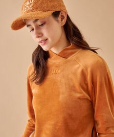 23区GOLF 今シーズンのイチオシ【WOMEN】ベロア ショールモックネック