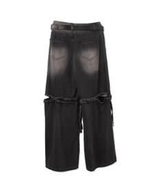 WEGO スリットダメージルーズデニム