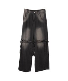 WEGO スリットダメージルーズデニム