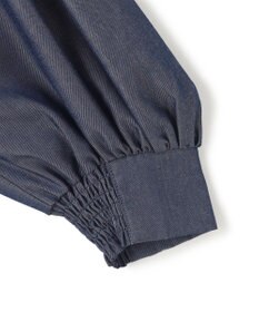 UNFILO シャンブレーデニム ショルダータックブラウス