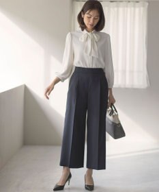 組曲 L 【ストレッチ・イージーケア】オシャクロス ガウチョパンツ