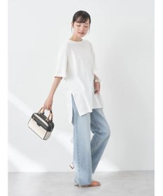 earth music&ecology バックスリットねじりチュニックＴ