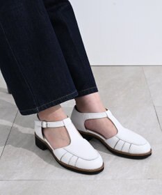 Pointer 本革 通気性Tストラップパンプス