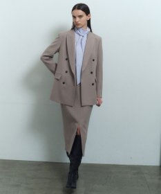 BEIGE， 【VERY NaVY12月号掲載】BUNNELL / ウールハイウエストタブボタンスカート