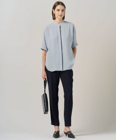 ICB 【UVカット・防シワ・洗える】ライトダブルクロス ドロストパンツ