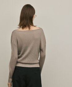 GRACE CONTINENTAL ラメリブクルーニットトップ