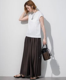 23区 シルキータッチ フレンチスリーブ Tシャツ