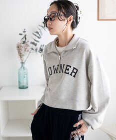 WEGO ハーフジップショートスウェット