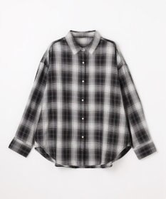 ANY L オンブレーチェックオーバーシャツ
