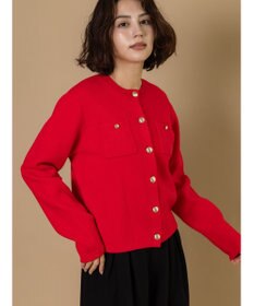 Te chichi 【R by Te chichi】ポケット付きミラノリブカーディガン《2025winter catalog item》