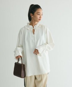 CRAFT STANDARD BOUTIQUE デシンフリル刺繍スリーブブラウス