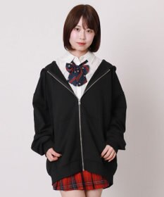 WEGO 【SCHOOLITEM】ルーズフィットZIPパーカー