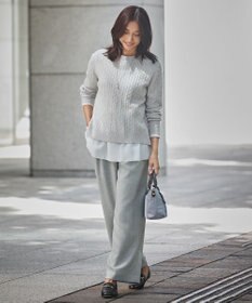 J.PRESS LADIES L 【WEB限定】レイヤードフレアー カットソー