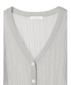 Green Parks すかし柄コンパクトシアーカーディガン