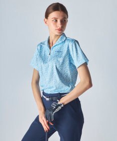 FILA GOLF／marie claire 【marie claire SPORT】小花柄ハーフジップ半袖シャツ