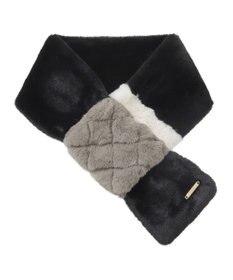 MOONBAT FURLA フェイクファーキルティング風トリコマフラー