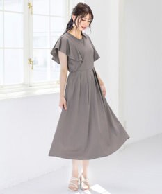 Tiaclasse L 【洗える】ストレスフリーで着用できるカットソーフレアワンピース