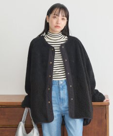 earth music&ecology 粒違い切替ボアブルゾン