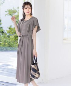 Tiaclasse L 【洗える】ストレスフリーで着用できるカットソーフレアワンピース