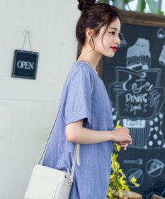 Tiaclasse L 【洗える】体型カバーも叶う幅広カフスチュニックブラウス