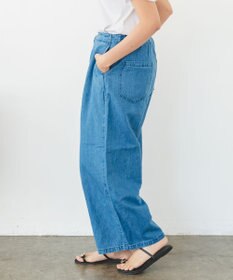 caqu FS linen relax pants コットンリネンリラックスワイドデニム