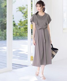 Tiaclasse L 【洗える】ストレスフリーで着用できるカットソーフレアワンピース