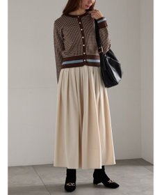 Te chichi フラッフィーツイルタックフレアスカート