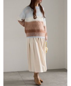 Te chichi フラッフィーツイルタックフレアスカート