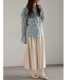 Te chichi フラッフィーツイルタックフレアスカート