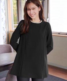 Tiaclasse 【3WAY・ストレッチジョーゼット】付け襟チュニック