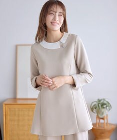 Tiaclasse 【3WAY・ストレッチジョーゼット】付け襟チュニック