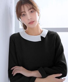 Tiaclasse 【3WAY・ストレッチジョーゼット】付け襟チュニック