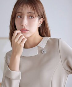 Tiaclasse 【3WAY・ストレッチジョーゼット】付け襟チュニック