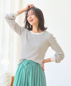 ANY パフスリーブリブニット