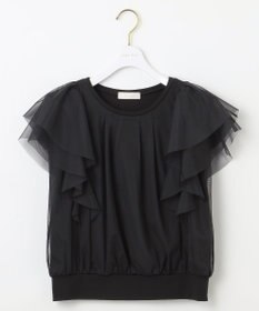 ANY SIS 【洗える】ラッフルチュール プルオーバー