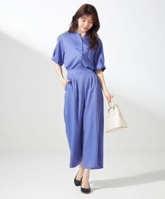 ANY SIS L 【接触冷感・UVカット・速乾】スムージーポリエステルタックフレア パンツ