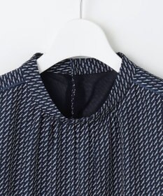 J.PRESS LADIES 幾何プリント モックネック カットソー