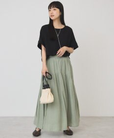 AMERICAN HOLIC 楊柳ギャザーボリュームフレアスカート