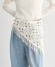 earth music&ecology マルチクロシェスカーフ