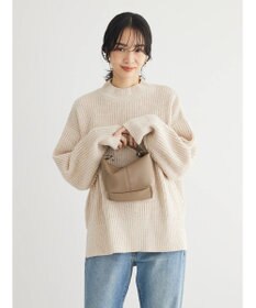 Green Parks ｍｏｋｏモール畦編みモックネックプルオーバー