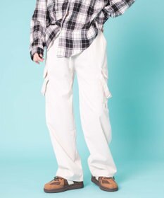 WEGO 【ウエストゴム】サイドベルトカーゴパンツ