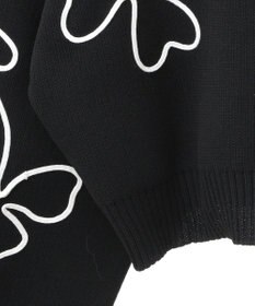 Green Parks ・ＥＬＥＮＣＡＲＥ　ＤＵＥ　コード刺繍花柄ニット