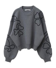 Green Parks ・ＥＬＥＮＣＡＲＥ　ＤＵＥ　コード刺繍花柄ニット