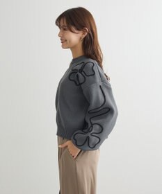 Green Parks ・ＥＬＥＮＣＡＲＥ　ＤＵＥ　コード刺繍花柄ニット