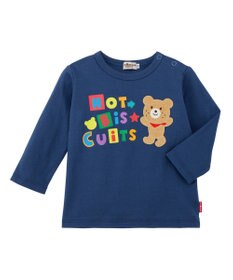MIKI HOUSE HOT BISCUITS 【80-120cm】パステルロゴ 長袖Tシャツ
