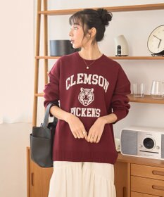 WEGO 【新色追加/ユニセックス着用ITEM/SMLサイズ展開】ジャガードグラフィックプルオーバー（LS）