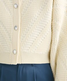 Green Parks ・ＥＬＥＮＣＡＲＥ　ＤＵＥ　ジャカードカーディガン