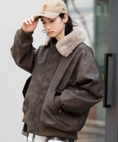 WEGO 【ユニセックス着用ITEM/MLサイズ展開】PU2WAYフライトブルゾン