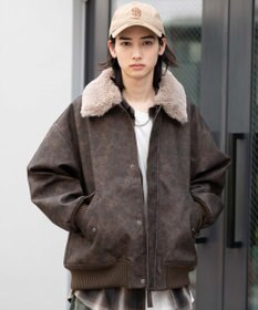WEGO 【ユニセックス着用ITEM/MLサイズ展開】PU2WAYフライトブルゾン