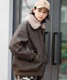 WEGO 【ユニセックス着用ITEM/MLサイズ展開】PU2WAYフライトブルゾン